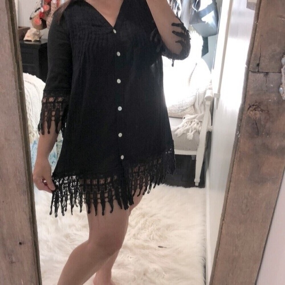 Blue island size small black swim cover dress - Picture 2 of 6
